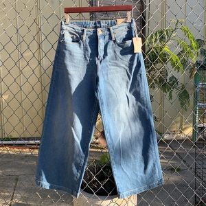 Universal Thread Highest Rise Wide Leg Crop Vintage Stretch Misty Blue NWT